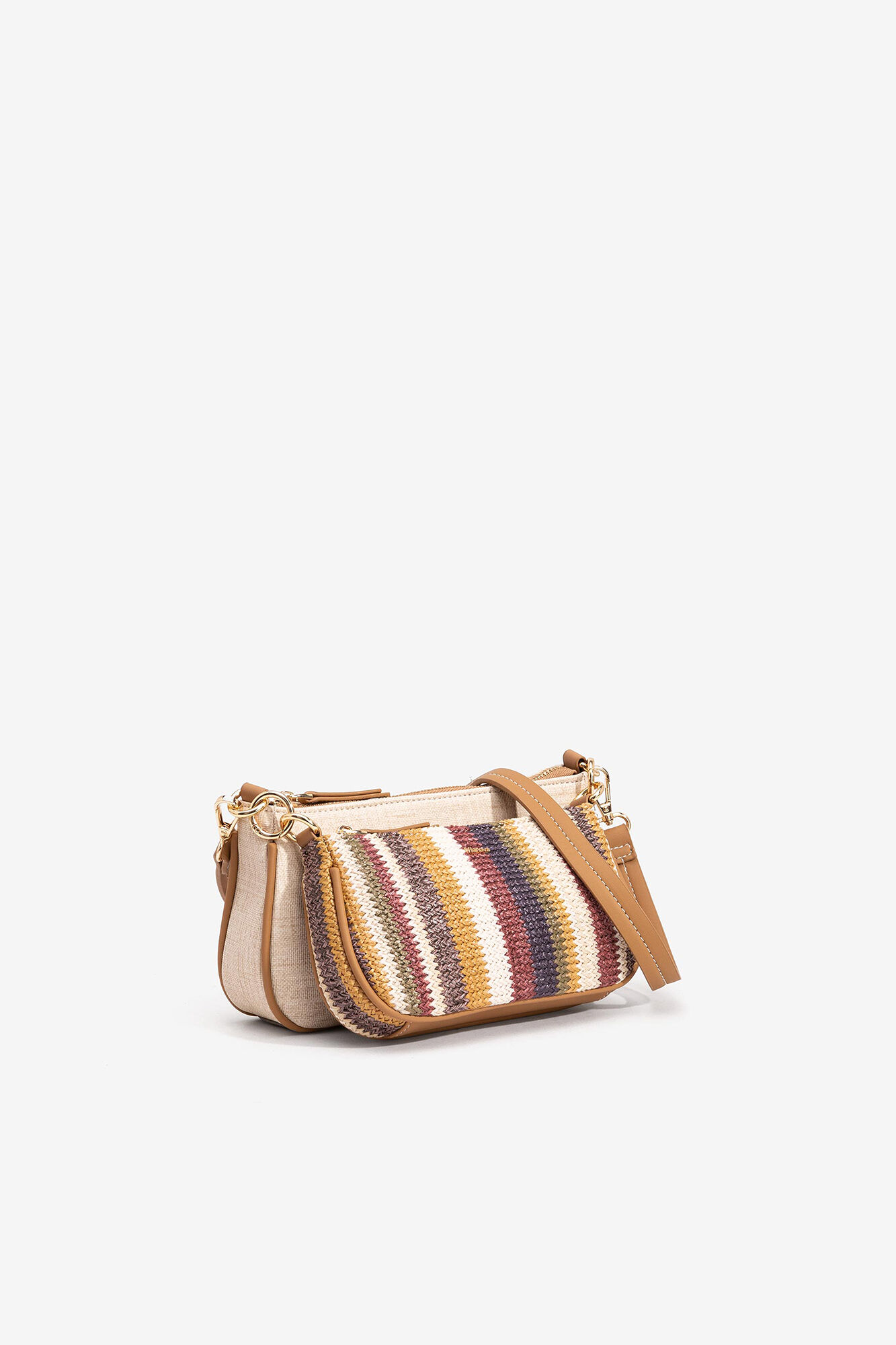 Bolsa transversal 2 em 1 - amarela