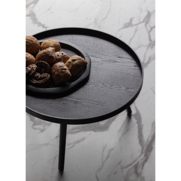 WOOOD bijzettafel Mesa L rond zwart