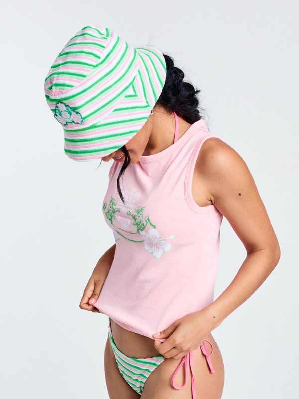 Roxy X Juicy Couture Bob réversible en éponge Rose Femme