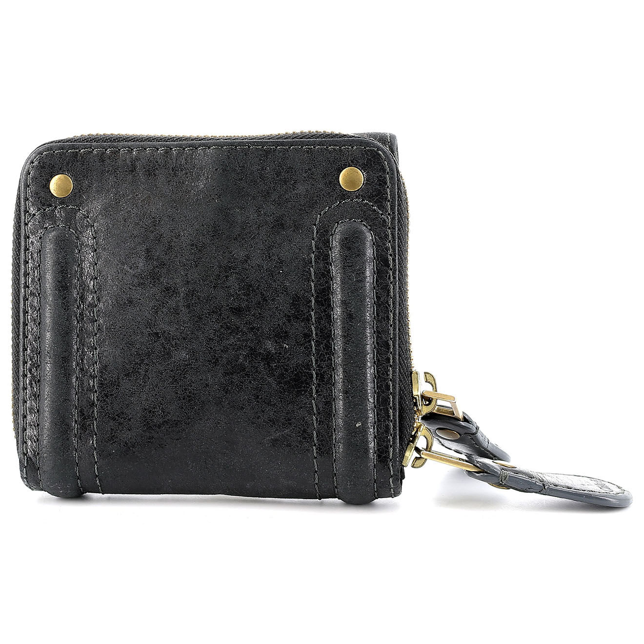 Chloé Porte-monnaie en Cuir noir - Très bon état - Longueur 11.5 cm