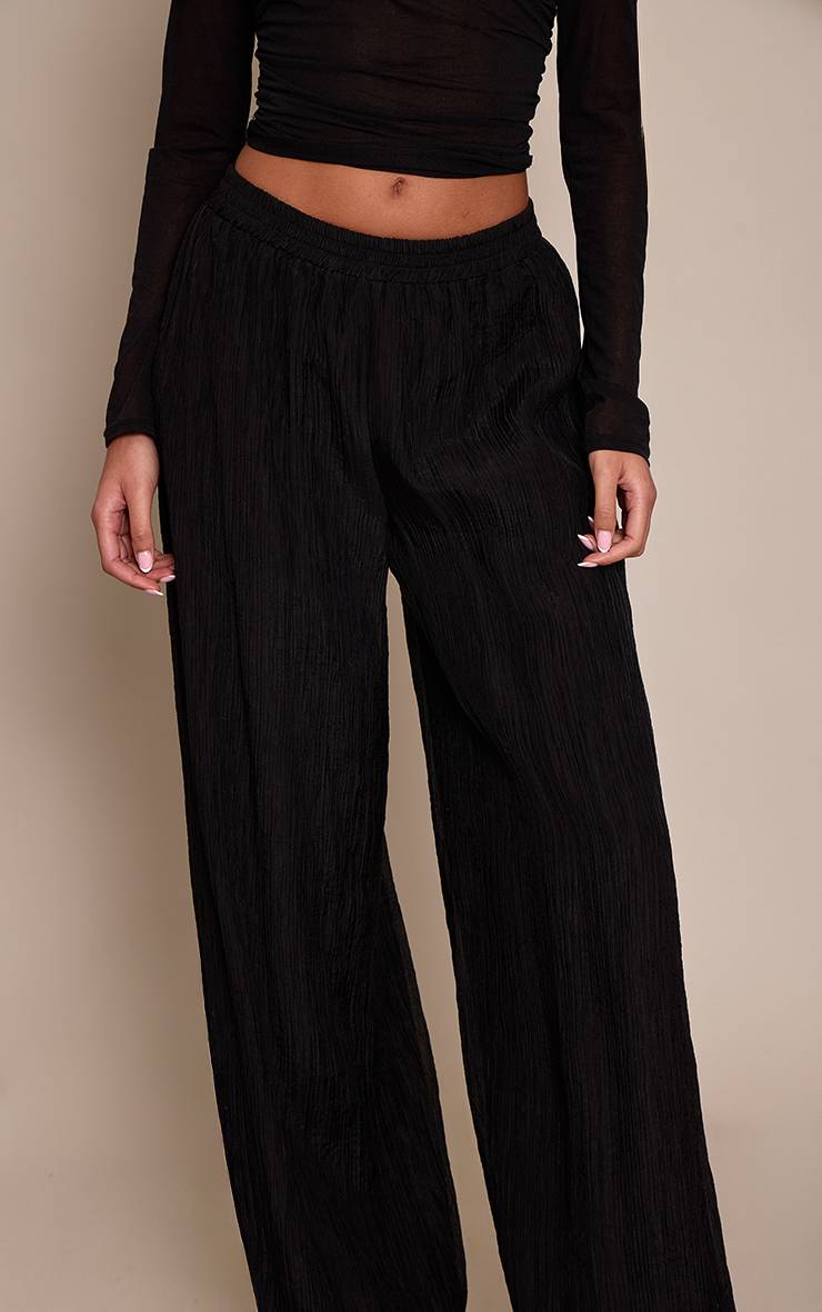 Noir Pantalon Ballon Texturé Tall