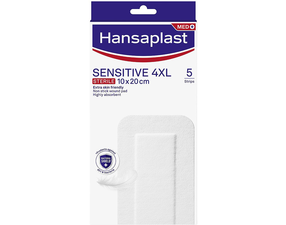 PENSOS HANSAPLAST MED SENSITIVE 4XL 10X20CM 5UN