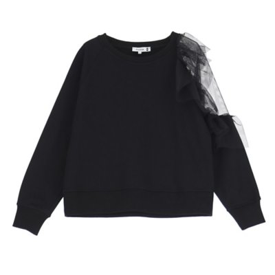 Sweatshirt femme Sweat M.Longue Effet Sur 1 Epaule PLEASE