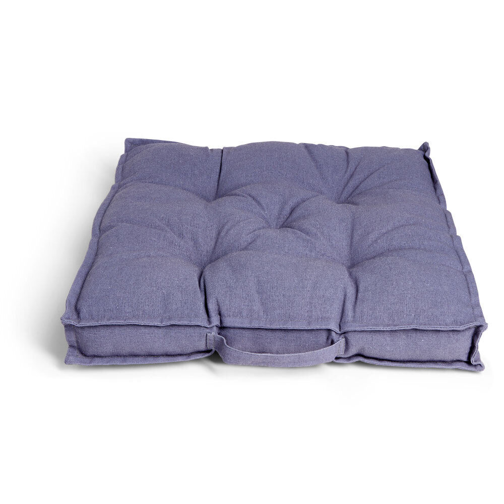 Coussin de sol 50x50xÉp8cm avec poignée gris
