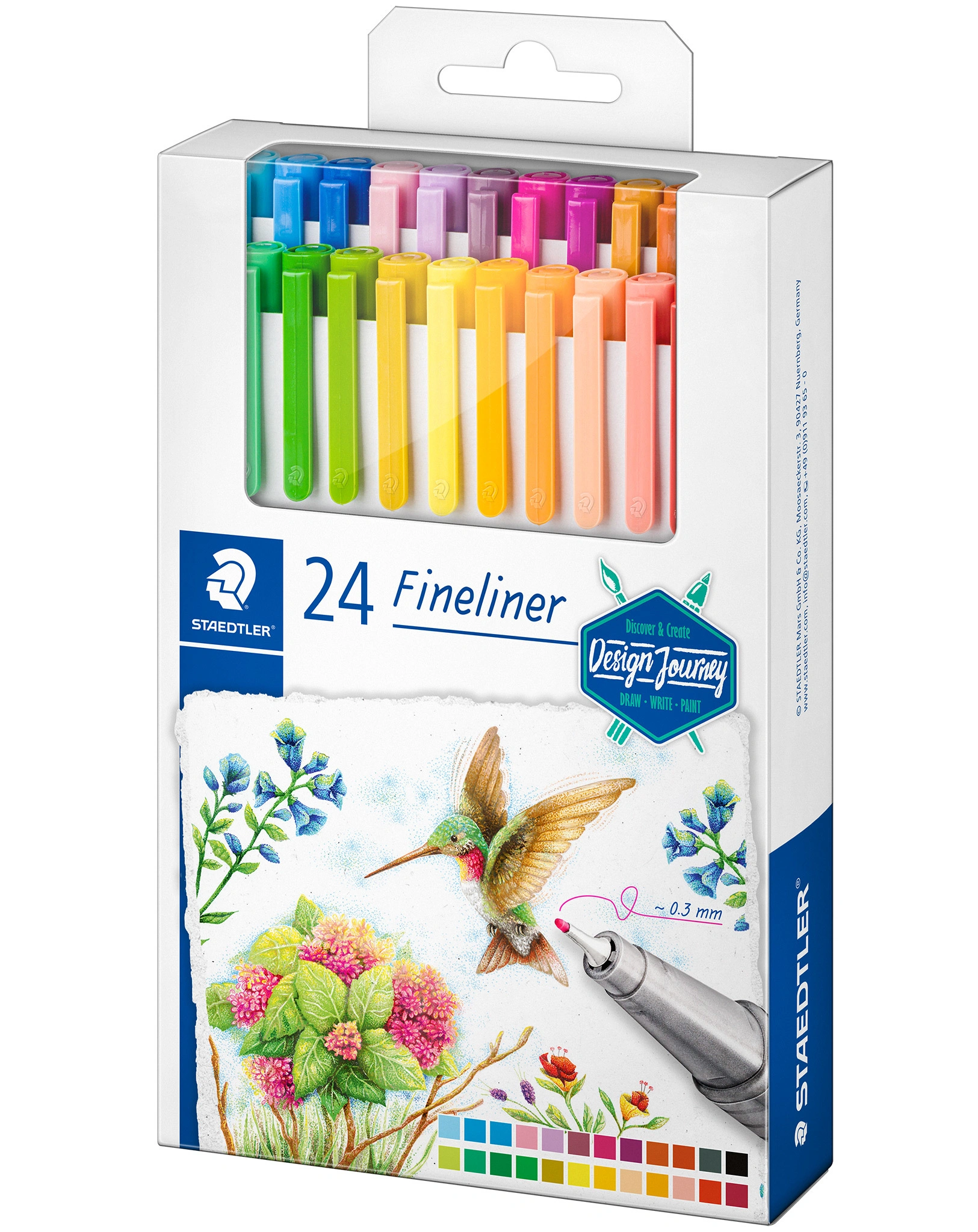 334 C24-C Fineliner triplus® DESIGN JOURNEY mit 24 Farben