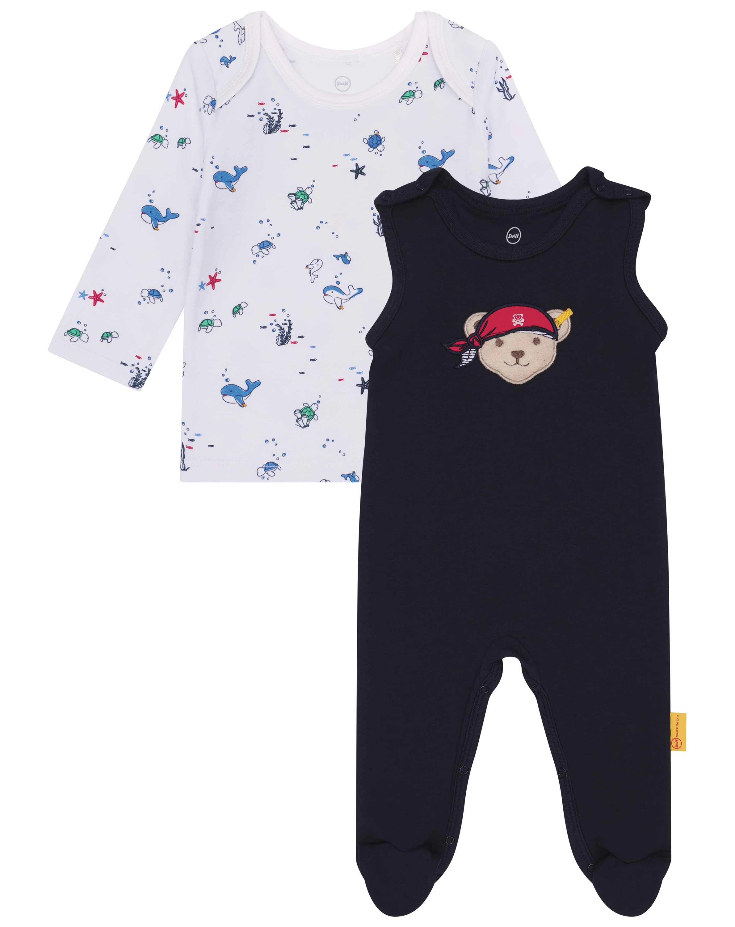 Strampler TIMM mit Langarmshirt in steiff navy