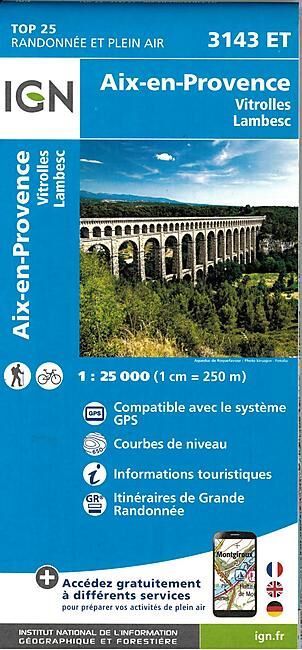 IGN - TOP25 3143ET AIX EN PROVENCE 1 25 000