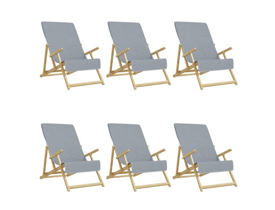 VIDAXL - Serviette de plage Serviettes de plage 6 pcs gris 60x135 cm tissu 400 gsm