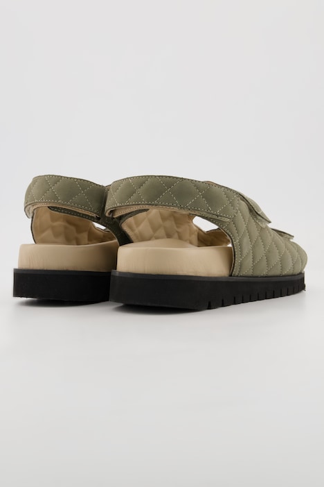 Leder-Sandalen, Trekking-Optik, Klettriegel, Weite H