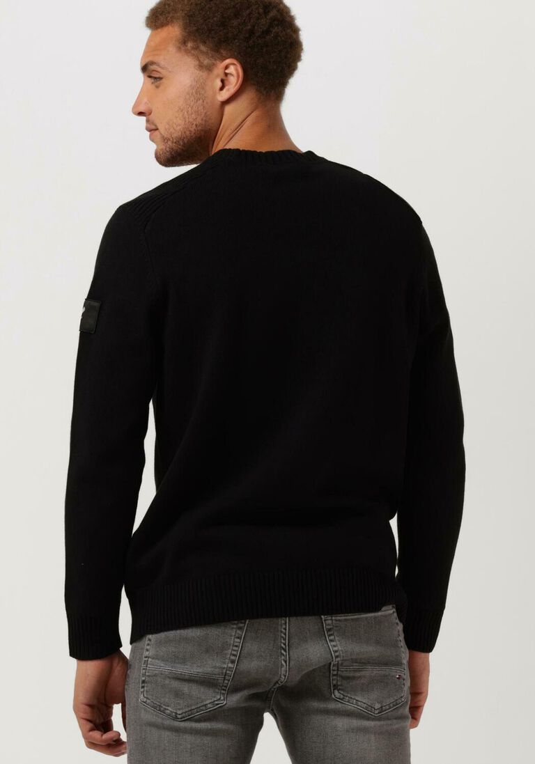 LYLE & SCOTT zwarte lyle & scott trui shoulder detail crew neck knit