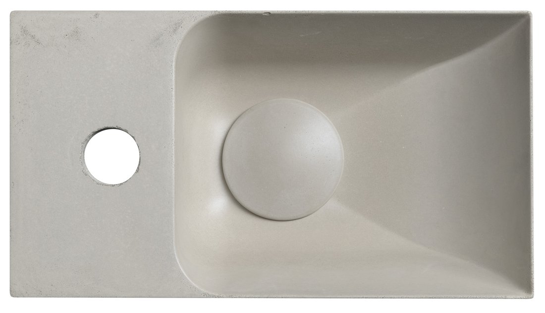 Sapho Piccolino fontein beton kraangat links 31x17cm zand