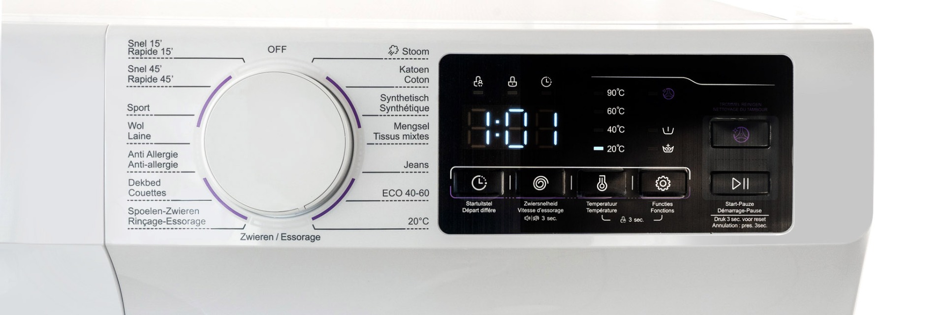 Friac wasmachine WA9410A - 9kg - 1400T/min - Energieklasse A