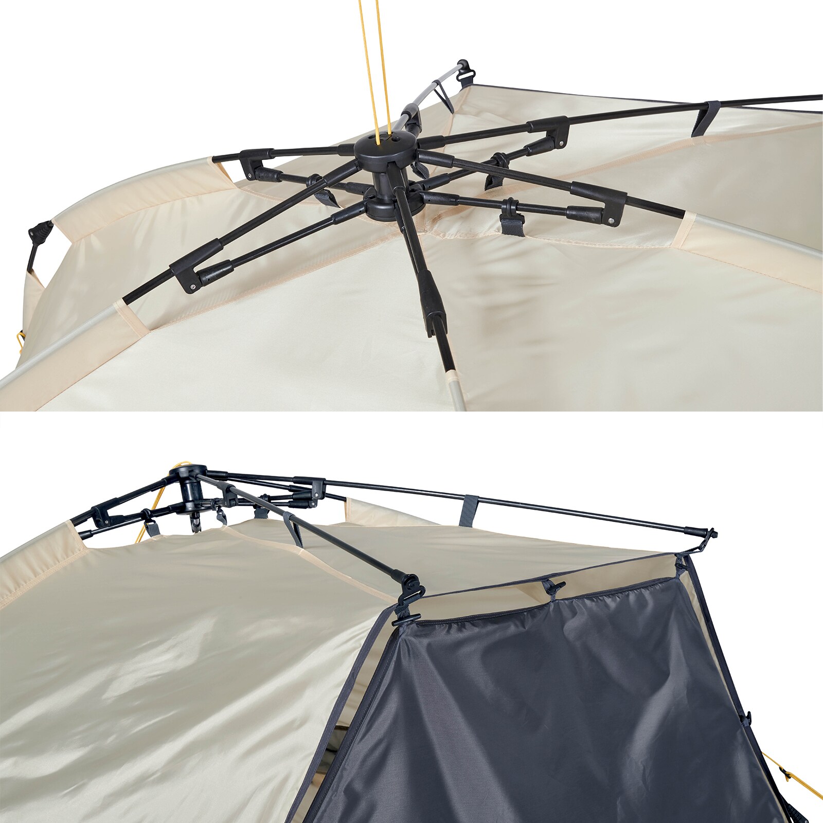 UQUIP Automatik Strandmuschel Speedy XL Strandzelt Reise Wind Sonnen Schutz UV50 Farbe: Petrol/grey