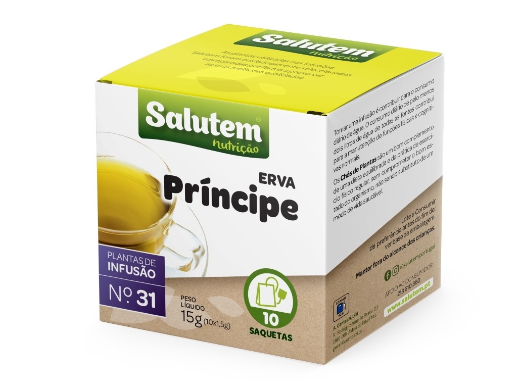 CHÁ SALUTEM INFUSÃO Nº31 ERVA PRÍNCIPE 10 SAQUETAS