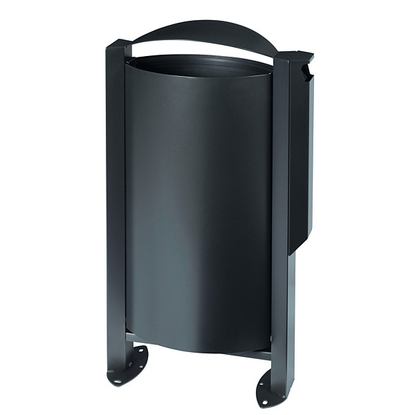ROSSIGNOL Corbeille sur pied arkea - 60 L - avec cendrier 3l - anthracite mat
