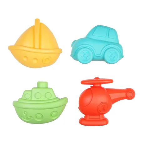 SIVA Sandset Fahrzeuge, 4-teilig, 1 Set, 4-fach farblich sortiert
