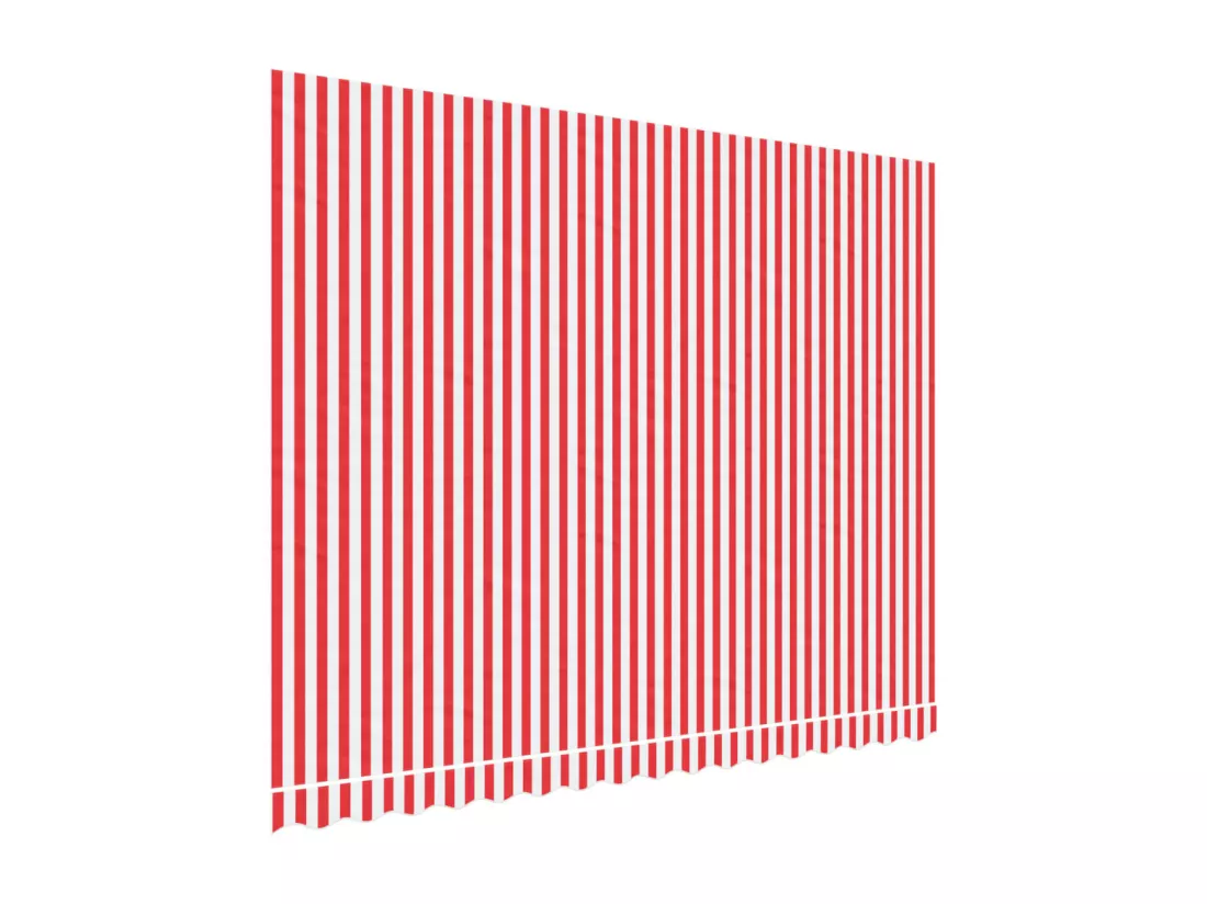 Tissu de remplacement pour auvent rayures rouges et blanches