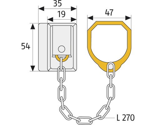 Abus SK89 S CL/DFNLI deurkrukketting