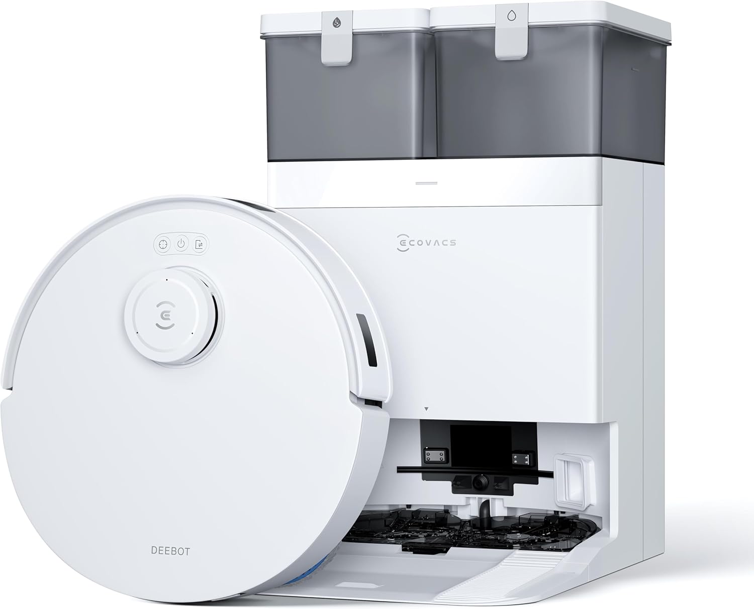 ECOVACS DEEBOT T30C Pro Omni GEN 2 Saugroboter mit Wischfunktion, 15400Pa Saugkraft, Auto-Entleerung, Heißlufttrocknung, 200min Laufzeit, Ideal für Tierhaare & Teppiche(T30C PRO Iteration)