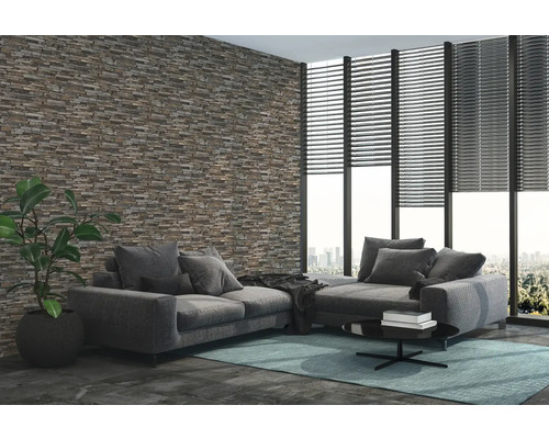 Vliesbehang 9142-17 Best of Wood'n Stone steen grijsbruin