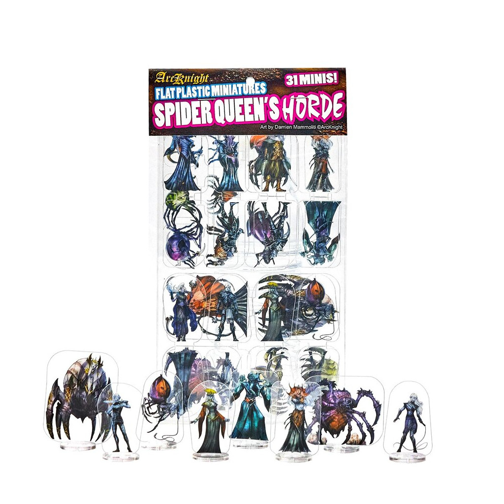 Flat Plastic Miniatures - Spider Queen's Horde - 31Pc