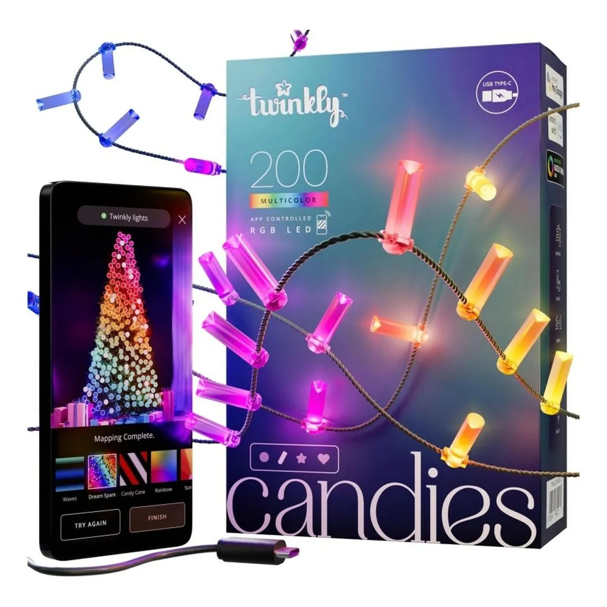 Twinkly Guirlande LED Noël 10W Multicouleur