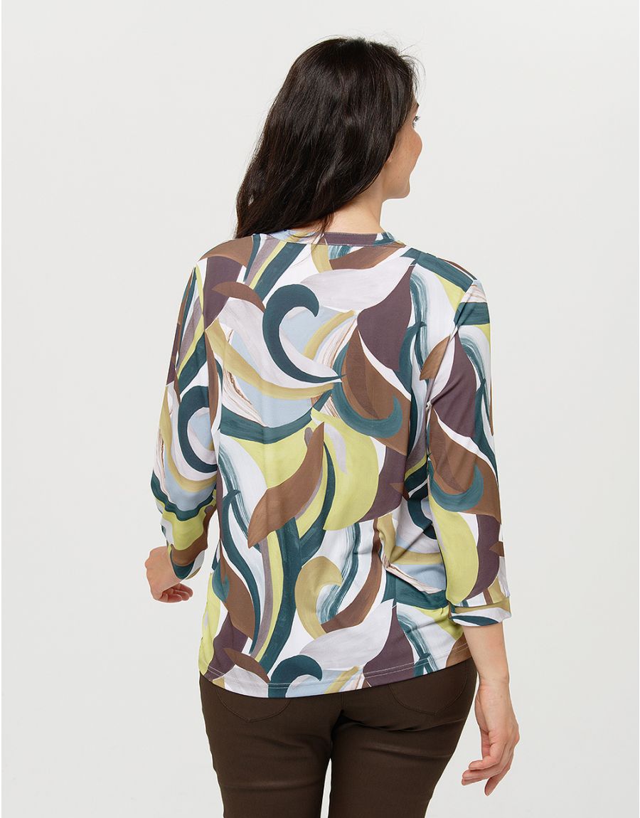 Blouse verte imprimée