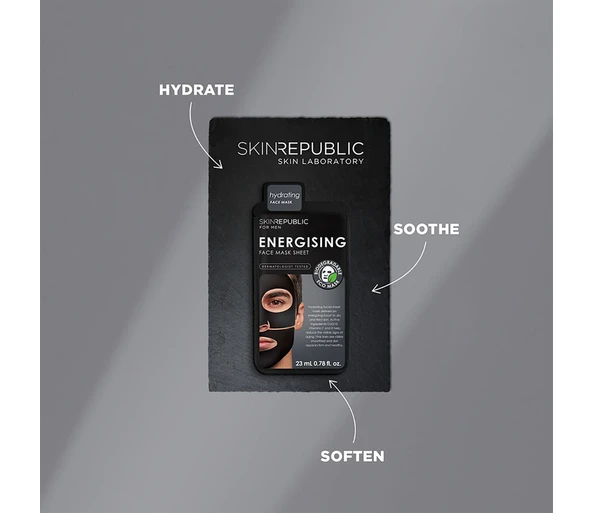 SKINREPUBLIC Men's Energising Face Mask Sheet