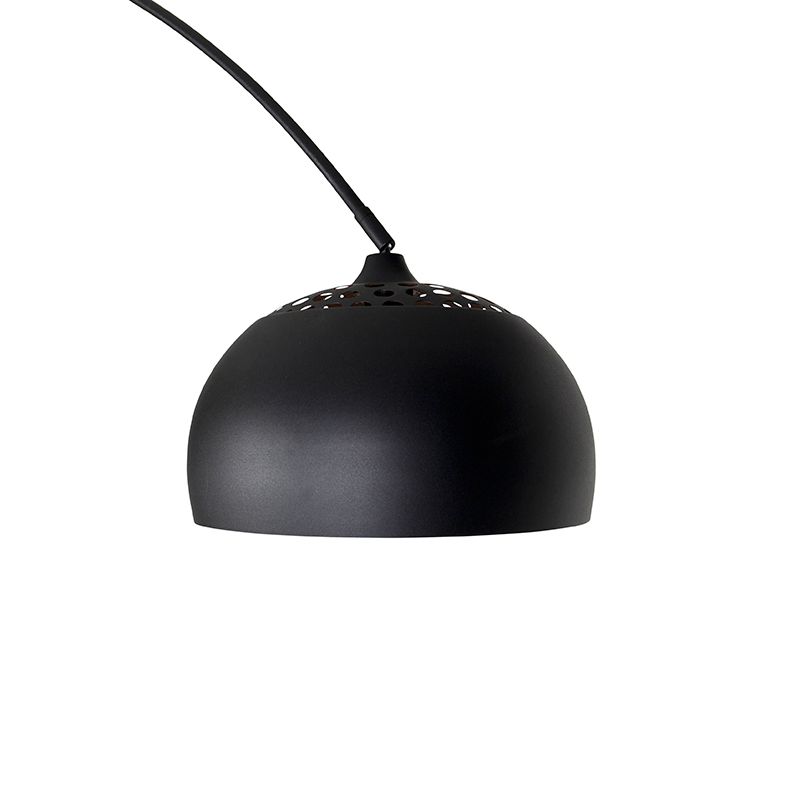 Moderne booglamp zwart met wit verstelbaar - XXL