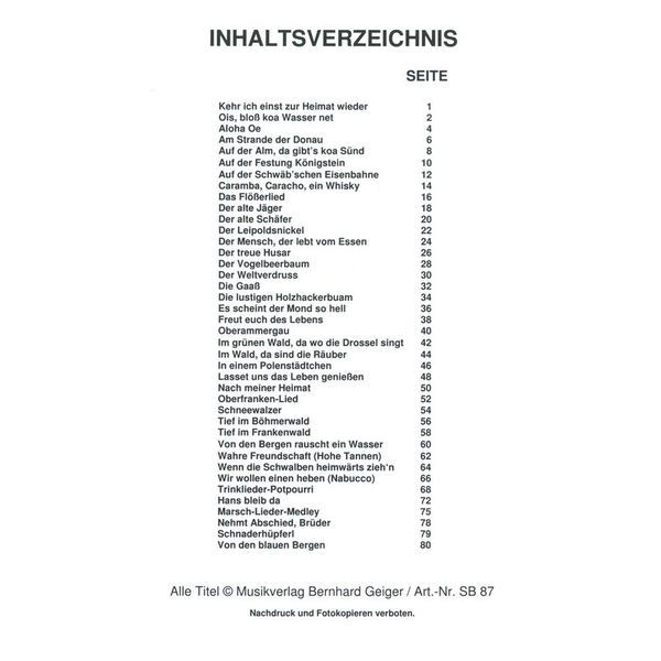 Musikverlag Geiger Wirtshaussingen