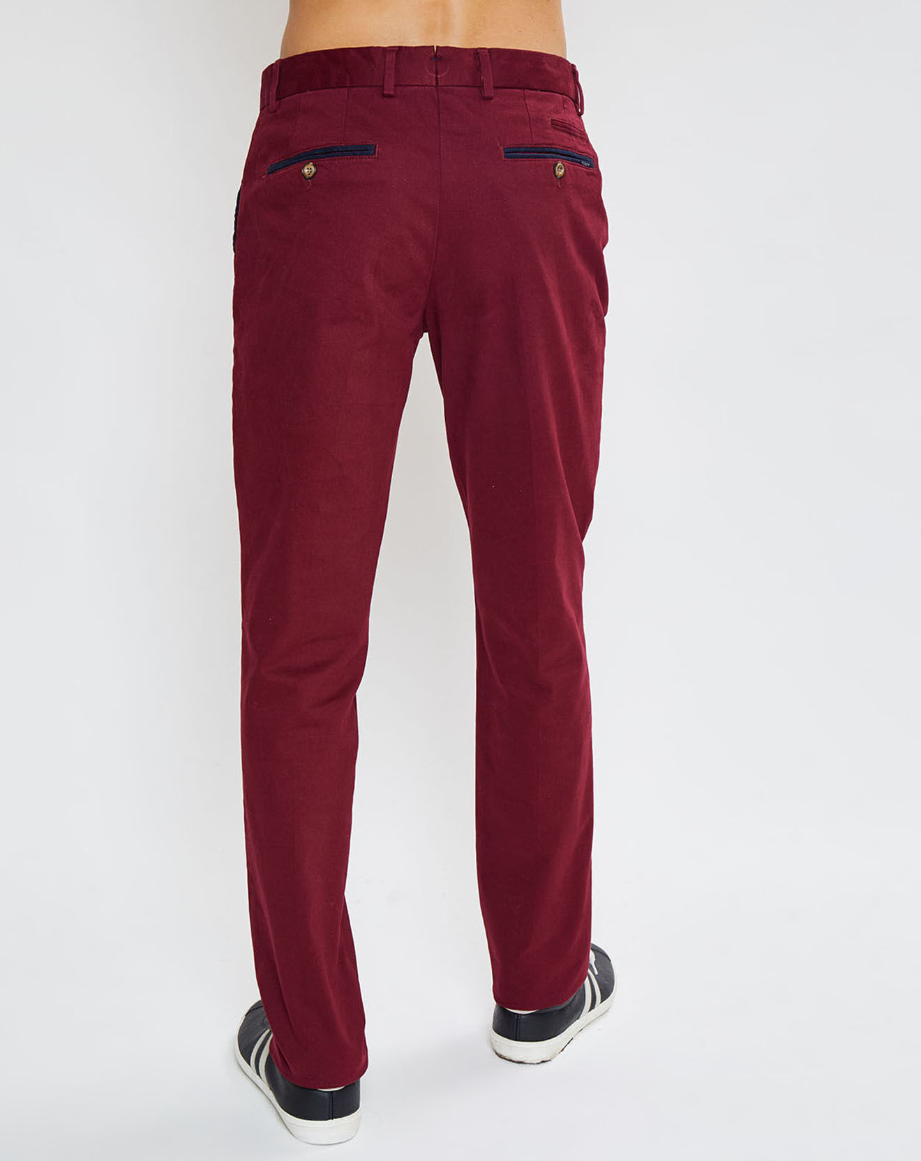 Hackett London Pantalon chino Gans contraste poche bordeaux