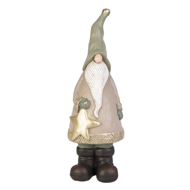 Wichtel stehend mit Stern - ca. 14 x 12,5 x 36 cm