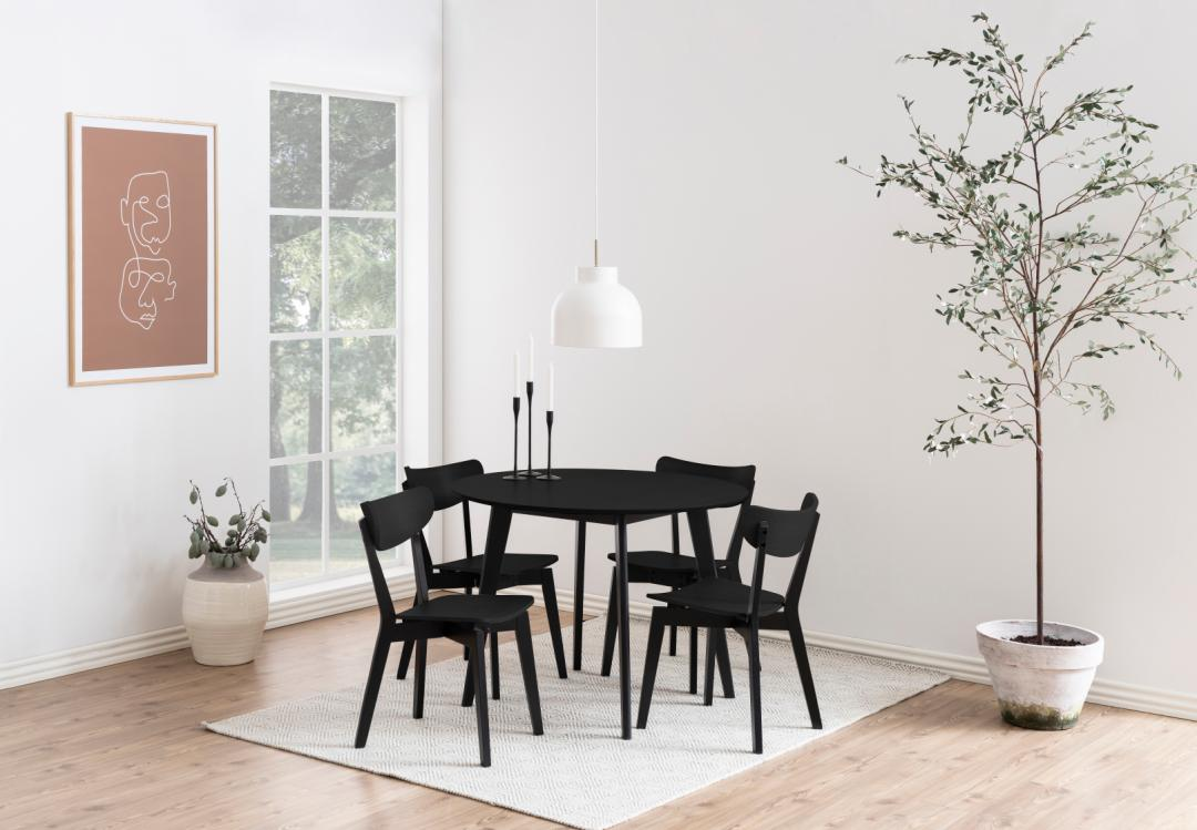 Eetkamerstoel Hamar zwart - set van 2