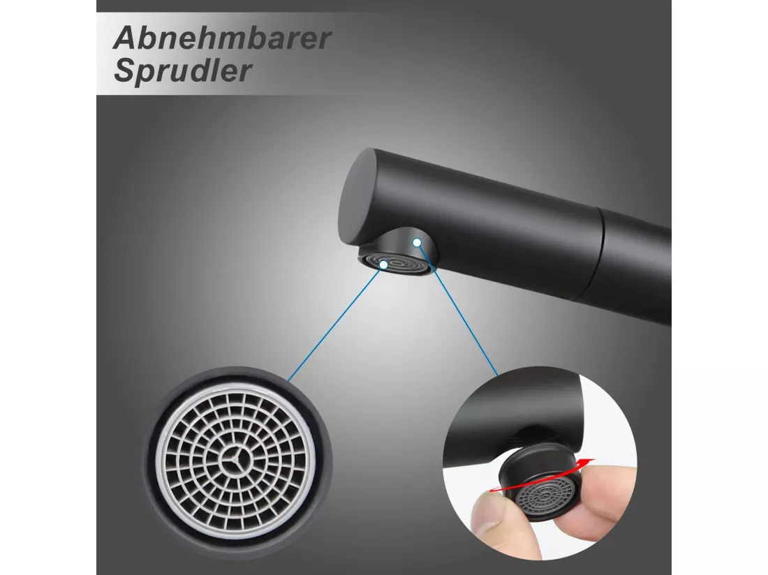 NETTLIFE mitigeur de lavabo mitigeur d'eau froide haute pression robinet de salle de bain