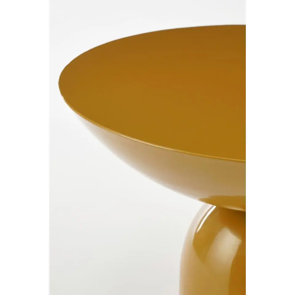 Mica Decorations Celise Bijzettafel - H28 x Ø47 cm - Metaal - Bruin