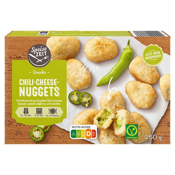SPEISEZEIT Snacks Classic 250 g, Chili-Cheese-Nuggets