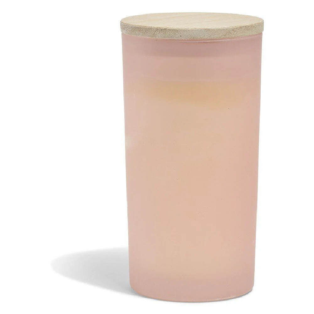 Bougie citronnelle verre et bois