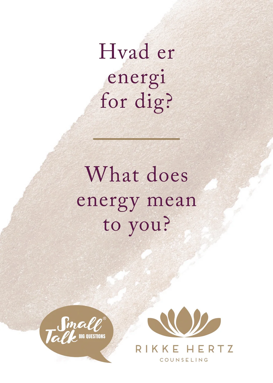 New Mags  Small Talk - Big Questions Energi kort