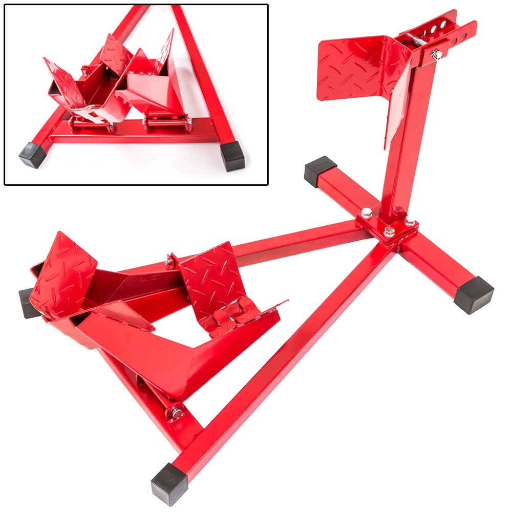 tectake® Motorradständer, für 17 - 21 Zoll Reifen mit 90 130 mm Breite, belastbar und 5-fach verstellbar, einfache Reinigung