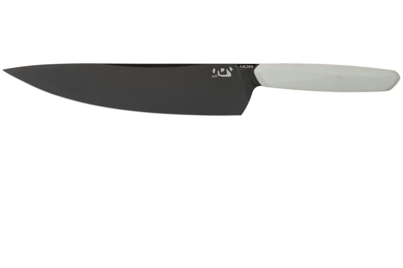 Xin Cutlery XinCore XC125 White G10, Red Liners, Black TiN Coating, koksmes 21,5 cm