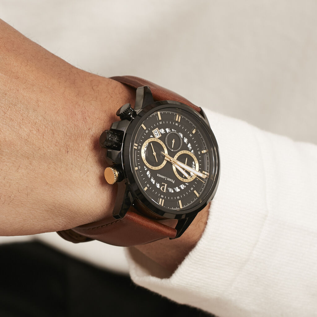Montre Pierre Lannier Sentinelle Noir