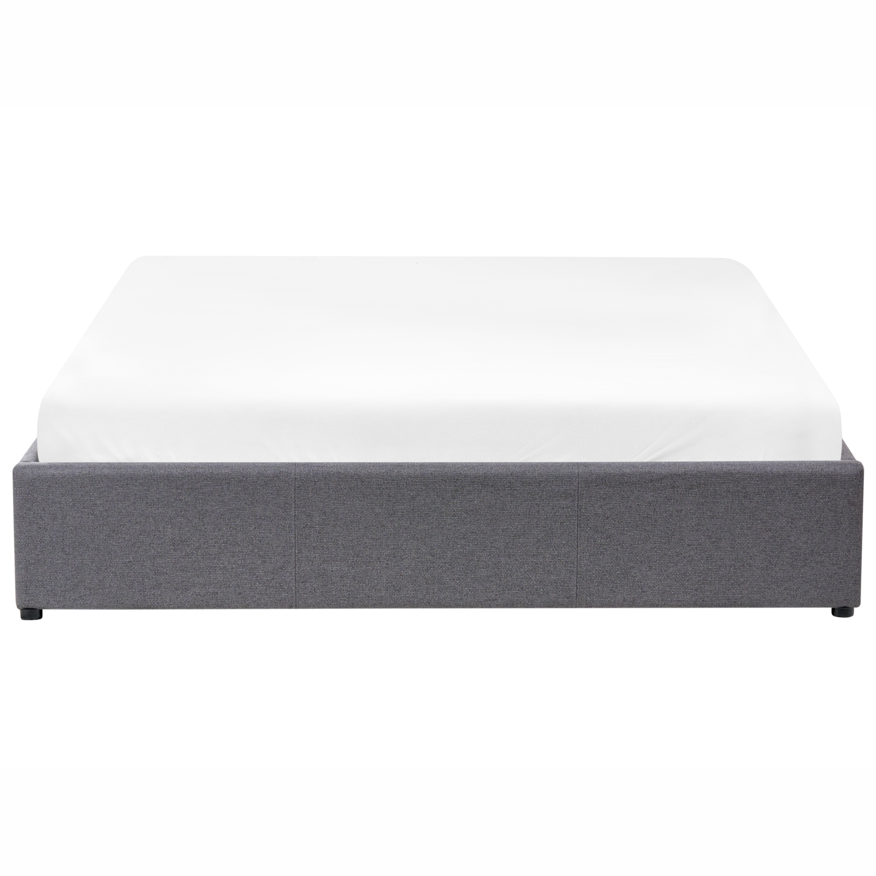 Beliani-DINAN -Tweepersoonsbed-Donkergrijs-160 x 200 cm-Polyester