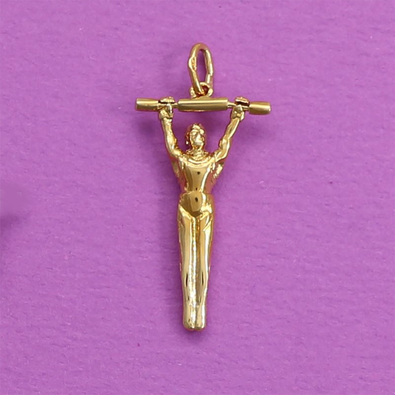 Pendentif gymnaste masculin GAM barre fixe ARTICULE - Plaqué or