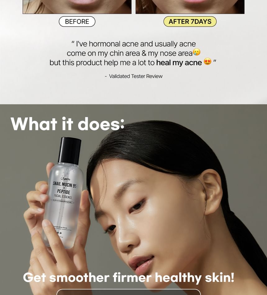 JUMISO - Slakkenslijm 95 + Peptide Gezichtsessence Mini