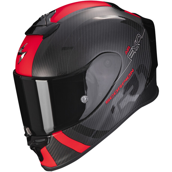 Scorpion - Casque Exo-R1 Evo Carbon Air MG Noir Mat / Rouge