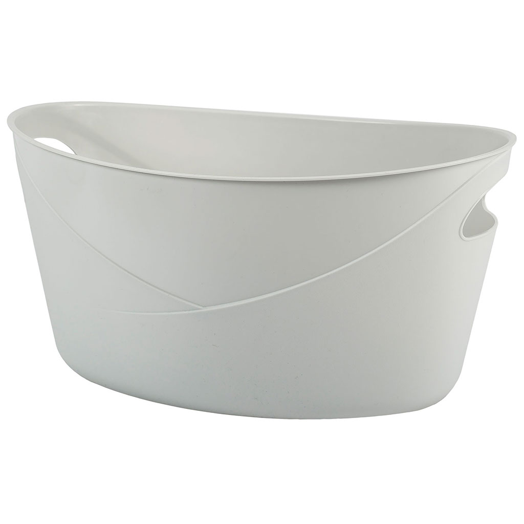 Corbeille à linge FLORA blanche 12L