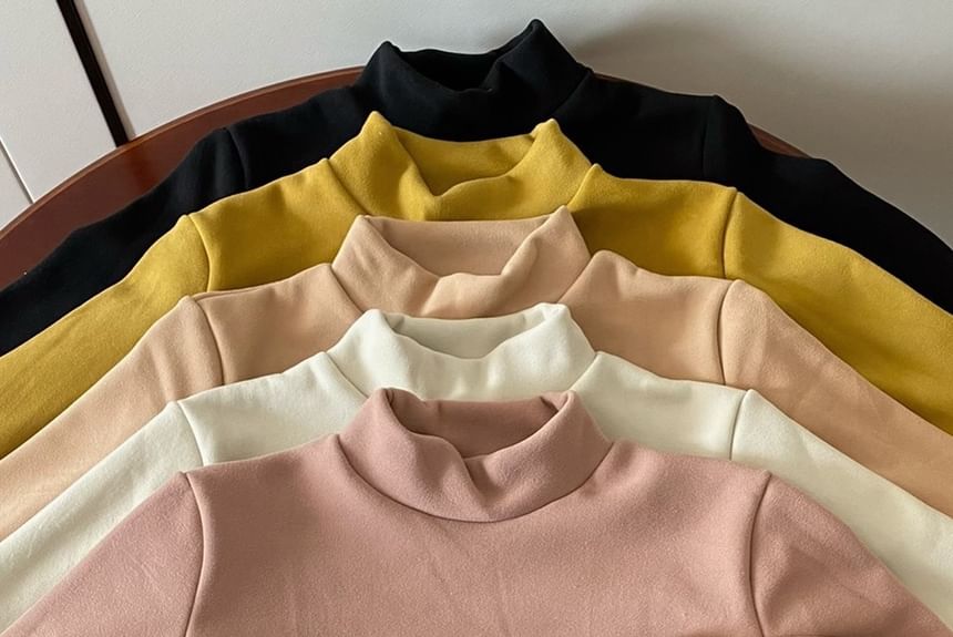 Girls Supply - Fleece T-shirt met lange mouwen en mockneck