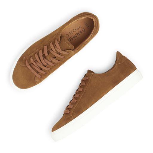 Garment Project Type Suede Sneakers, Cognac, 40