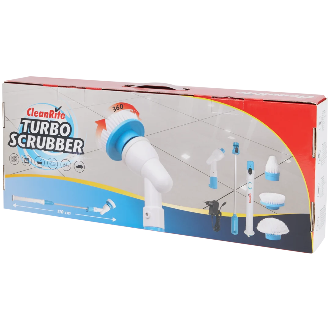 CleanRite Turbo Scrubber draadloze reinigingsborstel 110 cm | diverse kleuren