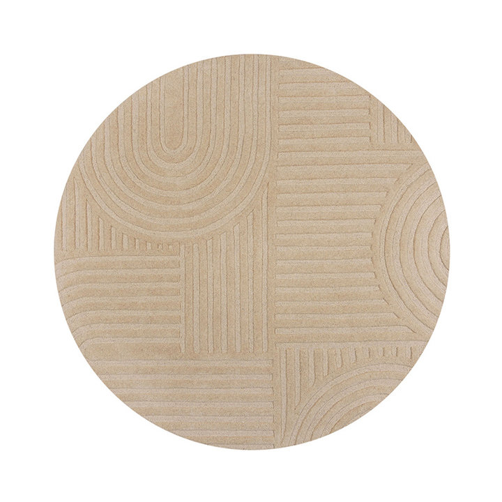 Rond modern vloerkleed - Solacio Zen Beige